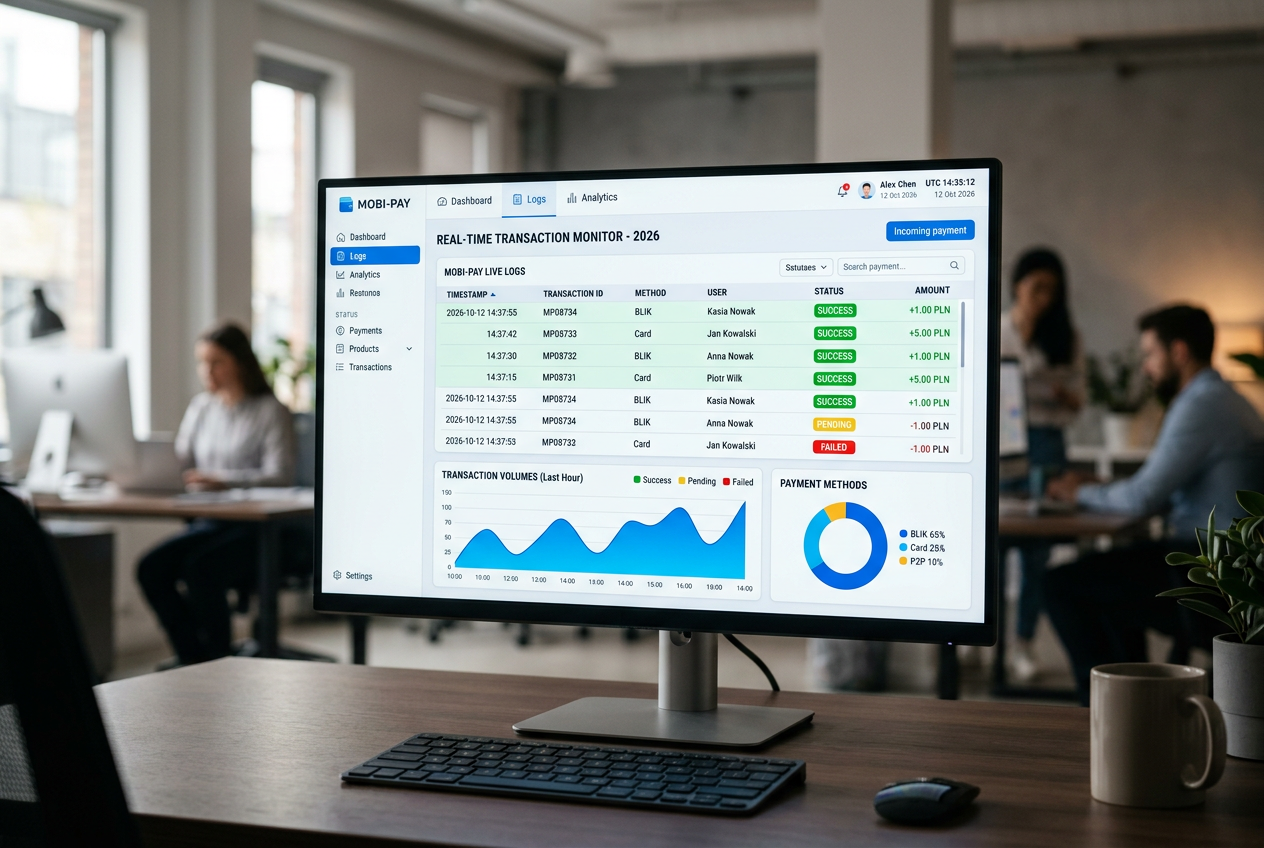 Technical dashboard showing real-time payment gateway monitoring for low deposits